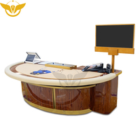 Table de poker Baccarat semi-circulaire personnalisable de qualité casino de luxe professionnel YH