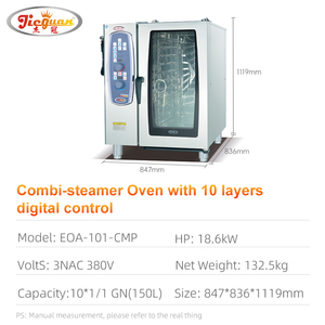 เตาอบลมร้อนอเนกประสงค์ประหยัดแรงงานสำหรับร้านอาหาร 10 ถาด รุ่น EOA-101-CMP เตาอบลมร้อนเชิงพาณิชย์ รุ่น EOA-101-CMP - Product Image 5