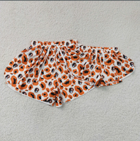 Shorts à volants pour femmes et jeunes filles, motif léopard orange, pour le yoga et les activités sportives, collection Sibling Baby Girls