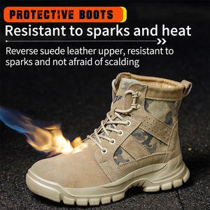 Nouvelles Chaussures de Sécurité Extérieures Tendance pour Hommes – Bottes Hautes Confortables et Durables pour la Randonnée, Respirantes, Antidérapantes et Anti-Perforation - Product Image 4