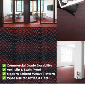Suelo Vinílico Tejido de Grado Comercial, Impermeable, Antideslizante, Adhesivo, OEM, Rollo de PVC Personalizado para Oficinas, Edificios, Hoteles, Gimnasios, Exposiciones - Product Image 2