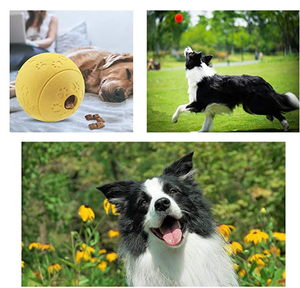 5 funciones diferentes goma dentición diente masticar bola interactiva pequeño gato grande perro rompecabezas juguetes para dispensar alimentos Tratar - Product Image 6