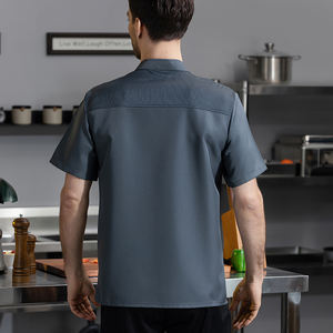 Uniforme Professionnel Restaurante Chef Uniforme Últimos Diseños Chef Cocina Manga Corta Chef Uniformes - Product Image 3