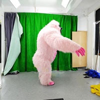 Costume de mascotte gorille rose gonflable singe 2.2m 2.6m 3m King Kong personnalisé Anime Cosplay pour déguisement carnaval
