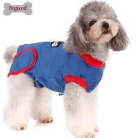 Costume de récupération en coton de luxe pour chats chiens automne été Style Simple motif solide T-Shirt manteau XS accessoires médicaux chirurgie