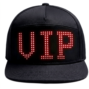 Casquette de baseball LED avec contrôle par application USB, Bluetooth, rechargeable, panneau d'affichage de messages défilants, casquette lumineuse tendance - Product Image 1