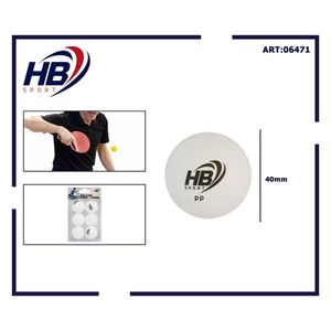 Pelotas de tenis de mesa HB SPORT estándar de 40 mm, pelotas de PP (6 unidades) - Product Image 1