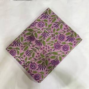 Tela Ligera y Transpirable 100% Algodón con Estampado Floral Botánico de Lavanda para Camisas, Kurtis y Prendas de Vestir para Hombre y Mujer - Product Image 5