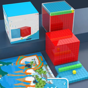 Bloques de construcción de conteo de matemáticas, centímetros cúbicos, decímetros, unidad de capacidad de volumen, demostración, material didáctico de matemáticas - Product Image 4