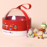 Seau à câlins épais portable créatif Tube en papier rond personnalisé pour collation à biscuits aux noix pour boîte-cadeau de vacances