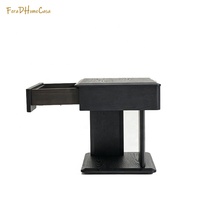 Table de chevet minimaliste en bois noir, style rustique, table de nuit haut de gamme pour chambre de villa