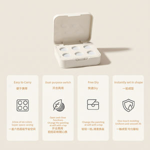 Paleta de Gel Pat Pat Vazia com 6 Compartimentos, com Rede de Almofada de Ar e Filme de Vedação, Caixa de Plástico ABS de 2g para Gel Ombre - Product Image 3