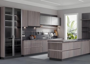 ตู้ครัวทันสมัยตู้ครัวดีไซน์หรูหราตู้ครัวไม้เนื้อแข็ง - Product Image 4