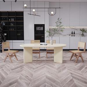 โต๊ะรับประทานอาหารทรงวงรี สีชมพู ไม้เคลือบเงา แข็งแรง ทนทาน ใช้ในสำนักงานได้ - Product Image 2