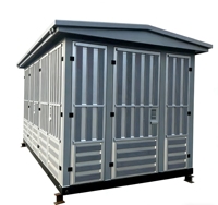 Transformateur de type boîtier de style européen, préfabriqué pour l'extérieur urbain, personnalisable.