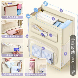 Bolsos de Mano de Lona Portátiles de Gran Capacidad para Estudiantes, Bolsos de Mano para <span class=keywords><strong>Niñas</strong></span>, Perfectos para el Estudio y el Uso Diario - Product Image 6