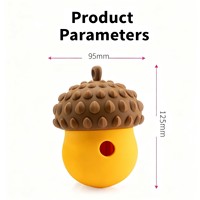 Jouet à mâcher pour chien en plastique écologique, mignon et moderne, en forme de noix, pour nettoyer les dents, distributeur interactif de nourriture