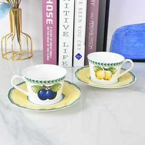 High-end Hotel Restaurant Bone China Flat Plate Ceramic Western Steak Plate Fruit Pattern Platter - Product Image 4