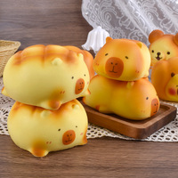 Squishy en forme de pain ours en peluche mignon, à remontée lente, parfumé, jouet anti-stress de simulation de boulangerie, vente en gros
