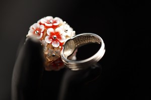 Bagues et pendentif en pierre précieuse en argent scintillant, pour ouverture, cadeau décontracté, double - Product Image 3