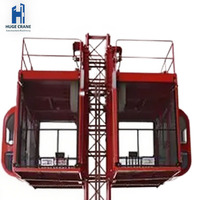 Treuil de construction électrique SC200 HUGECRANE à double cabine, capacité 2x2000kg, hauteur de levage 250m, garantie 1 an, haute qualité