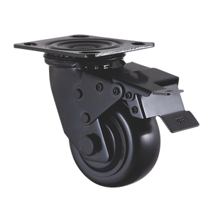 VIMA roda kastor rem putar polipropilen PP 4 inci tugas berat dapat dikunci troli industri meja kerja 200kgs - Product Image 1