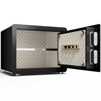 Grand coffre-fort de sécurité à double porte avec empreinte digitale, WiFi, numérique, en acier, pour stockage commercial, système d'alarme de bureau, armoire électronique
