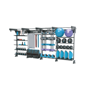 LIVEPRO GYM Support de rangement commercial avec sac d'alimentation bulgare Multifonction Gym Fitness Rack de rangement pour médecine Ballon mural - Product Image 6