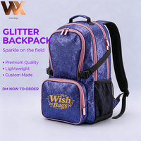 Sacs à paillettes personnalisés pour équipes, sac à dos scintillant pour club de cheerleading et studio de danse, sac de cheerleading doré pour filles, enfants, école