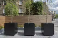Desain Pot Tanam Logam Corten Steel Murah untuk Dekorasi Taman