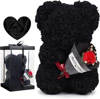Ours en roses, cadeau pour la Saint-Valentin, anniversaire, rose éternelle en PE, cadeau ours en roses