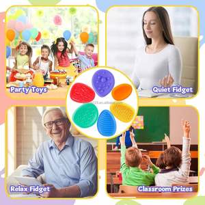 Ensemble de 6 jouets sensoriels doux pour enfants, jouet anti-stress en silicone éducatif - Product Image 4