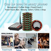 Bar vibrant sans fil Fast Food Cafe Restaurant Customer Beeper 20 Coaster Pagers Buzzer Guest Queue Paging System
