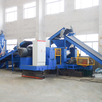 Ligne de machines de recyclage industrielle à double arbre pour le broyage de pneus usagés, de la transformation du caoutchouc et du plastique