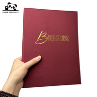 Porte-menu en cuir multi-plis personnalisé avec logo, porte-menu de restaurant, porte-liste de vins multi-panneaux pour hôtel, bar, café