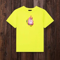 Kaos Streetwear Kartun Wanita dengan Patch Unicorn yang Menarik