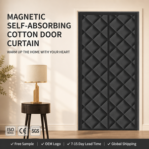 Cortina Magnética Térmica Aislante de Algodón para Puerta, Malla Antimosquitos e Insectos, Autoadhesiva, Sin Perforación - Product Image 1