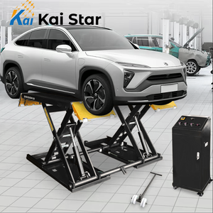 <span class=keywords><strong>Pont</strong></span> élévateur hydraulique manuel portable pour voiture à prix abordable, élévateur à ciseaux double à levée moyenne pour automobile - Product Image 4