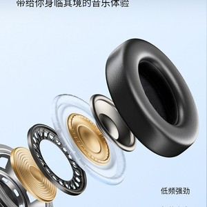 Auriculares supraaurales con cancelación activa de ruido, control táctil inalámbrico para teléfono móvil, carga tipo C - Product Image 5