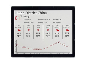 1304X984, Modul Layar E-Ink 12,48 inci, Tiga Warna Merah/Hitam/Putih - Product Image 2
