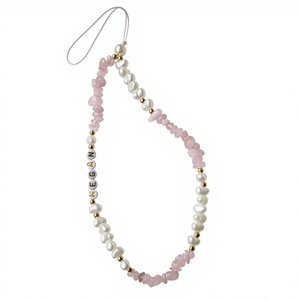 Collier bohème transfrontalier fait main, style resort, perles irrégulières multicolores en quartz rose, collier ras-du-<span class=keywords><strong>cou</strong></span> imitation perle - Product Image 1