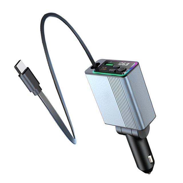 Colorful LED Light Quick Adapter USB Port Type C PD Car Charging Station Charger 3 in 1 Sustainable New Arrivals Car Charger