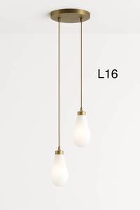 โคมไฟระย้าดีไซน์เนอร์สำหรับห้องรับประทานอาหาร ห้องนั่งเล่น ห้องนอน โต๊ะข้างเตียง บาร์  แบบโมเดิร์น เรียบง่าย ทำจากกระจก ดีไซน์สร้างสรรค์ - Product Image 2