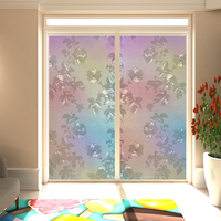 RNPT Funkelnde Regenbogen-Fensterfolie Statisch Haftende Sichtschutz- und Dekorative Glasaufkleber für Schlafzimmer