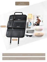 Sac de rangement suspendu pour voiture en tissu Oxford et cuir, organiseur de siège arrière, protection anti-coup de pied, plateau multifonctionnel pour iPad/tablette