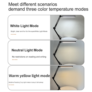 Td01 Cross-Biên Giới LED Nghiên Cứu Chiếu Sáng Bàn Đèn Đọc Sách Cánh Tay Dài Clip-On Thiết Kế Làm Việc Máy Tính Bảo Vệ Mắt Bàn Lam - Product Image 5