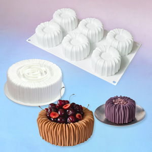 <span class=keywords><strong>Moule</strong></span> à gâteau en mousse <span class=keywords><strong>Charlotte</strong></span> en silicone professionnel <span class=keywords><strong>moule</strong></span> à dessert français texturé en fil pour chocolat Tiramisu Panna Cotta - Product Image 4