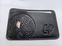 Dompet Minimalis Grosir Desain Logo Tempat Kartu Bisnis Kulit PU Tempat Kartu Identitas dan Kartu Kredit untuk Pria