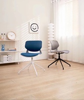 Chaise de bureau pivotante ergonomique orange