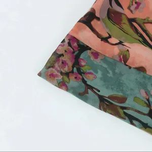 Шифоновая ткань, дешевая шифоновая ткань с принтом, плиссированная шифоновая ткань, шелковая креп с цветочным принтом, шифоновая ткань для одежды